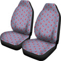 Blue Striped Nautical Anchor Print Universal Fit Car Seat Covers