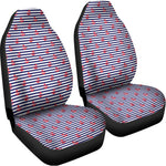 Blue Striped Nautical Anchor Print Universal Fit Car Seat Covers