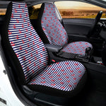 Blue Striped Nautical Anchor Print Universal Fit Car Seat Covers