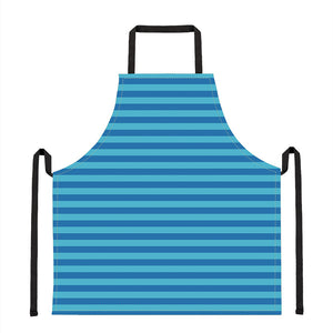 Blue Striped Pattern Print Apron