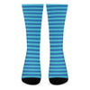 Blue Striped Pattern Print Crew Socks