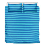 Blue Striped Pattern Print Duvet Cover Bedding Set