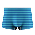 Blue Striped Pattern Print Men's Boxer Briefs
