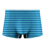 Blue Striped Pattern Print Men's Boxer Briefs