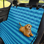 Blue Striped Pattern Print Pet Car Back Seat Cover
