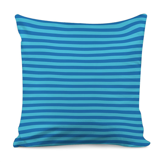 Blue Striped Pattern Print Pillow Cover
