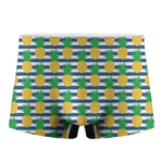 Blue Striped Pineapple Pattern Print Men's Boxer Briefs