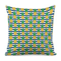 Blue Striped Pineapple Pattern Print Pillow Cover