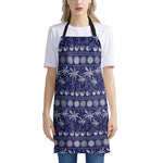 Blue Summer Coconut Pattern Print Apron