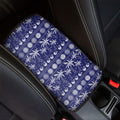 Blue Summer Coconut Pattern Print Car Center Console Cover