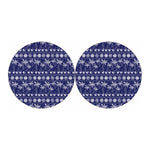 Blue Summer Coconut Pattern Print Car Coasters