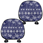Blue Summer Coconut Pattern Print Car Headrest Covers