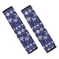 Blue Summer Coconut Pattern Print Car Seat Belt Covers