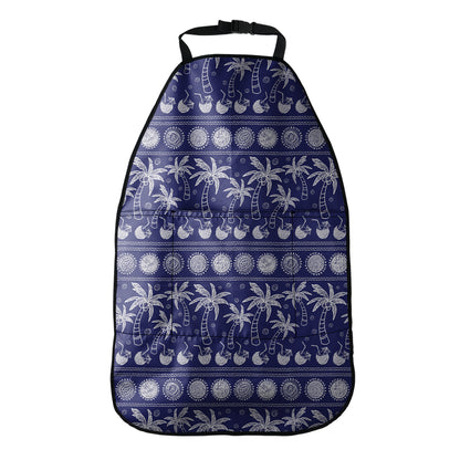 Blue Summer Coconut Pattern Print Car Seat Organizers