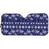 Blue Summer Coconut Pattern Print Car Sun Shade