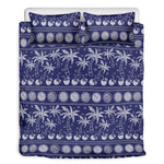 Blue Summer Coconut Pattern Print Duvet Cover Bedding Set