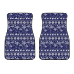 Blue Summer Coconut Pattern Print Front Car Floor Mats