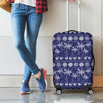 Blue Summer Coconut Pattern Print Luggage Cover