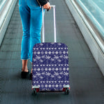 Blue Summer Coconut Pattern Print Luggage Cover