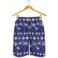Blue Summer Coconut Pattern Print Men's Shorts