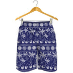 Blue Summer Coconut Pattern Print Men's Shorts