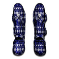 Blue Summer Coconut Pattern Print Muay Thai Shin Guards
