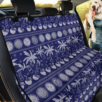Blue Summer Coconut Pattern Print Pet Car Back Seat Cover