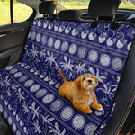 Blue Summer Coconut Pattern Print Pet Car Back Seat Cover