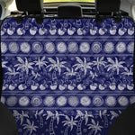 Blue Summer Coconut Pattern Print Pet Car Back Seat Cover