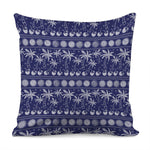 Blue Summer Coconut Pattern Print Pillow Cover