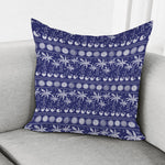 Blue Summer Coconut Pattern Print Pillow Cover