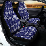 Blue Summer Coconut Pattern Print Universal Fit Car Seat Covers