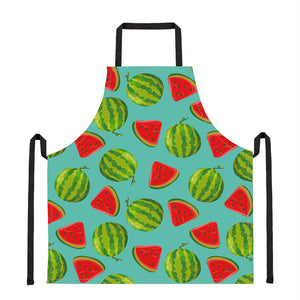 Blue Summer Watermelon Pattern Print Apron