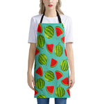 Blue Summer Watermelon Pattern Print Apron