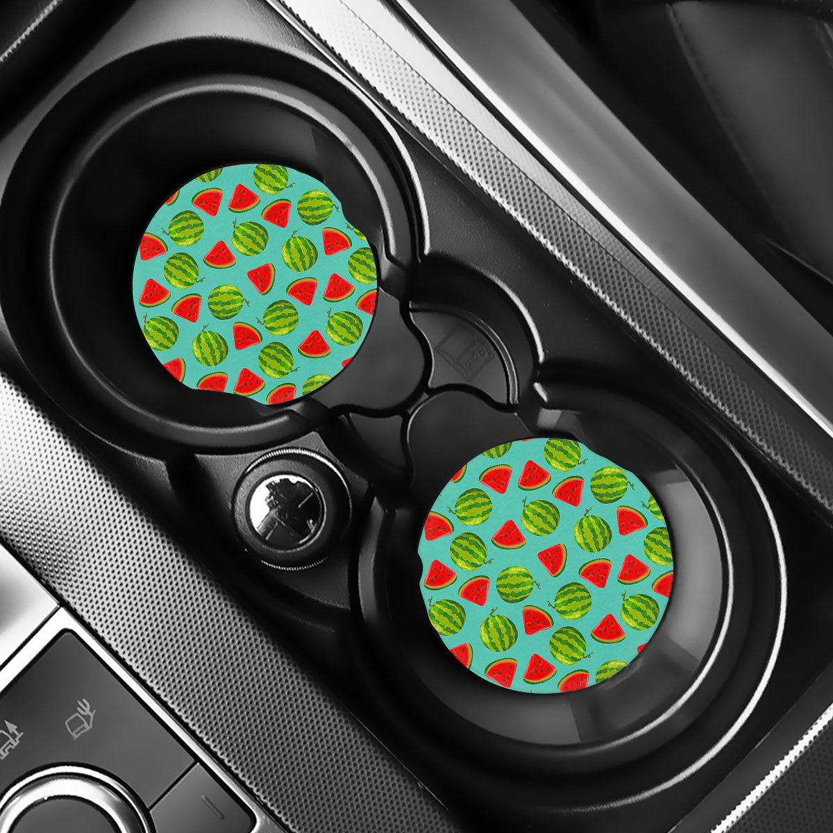 Blue Summer Watermelon Pattern Print Car Coasters