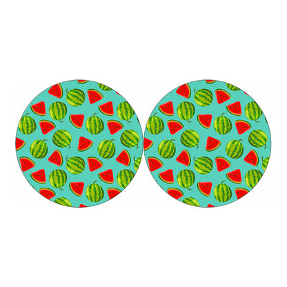 Blue Summer Watermelon Pattern Print Car Coasters