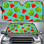 Blue Summer Watermelon Pattern Print Car Sun Shade GearFrost