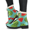 Blue Summer Watermelon Pattern Print Comfy Boots GearFrost