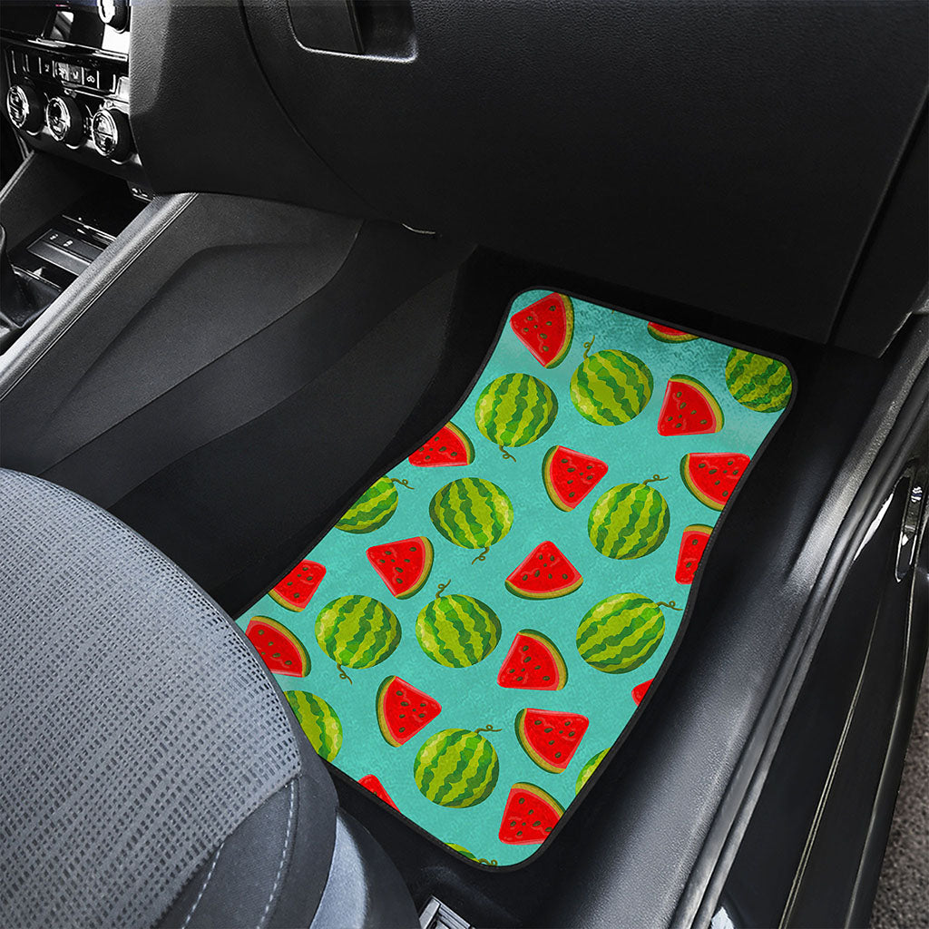 Blue Summer Watermelon Pattern Print Front Car Floor Mats