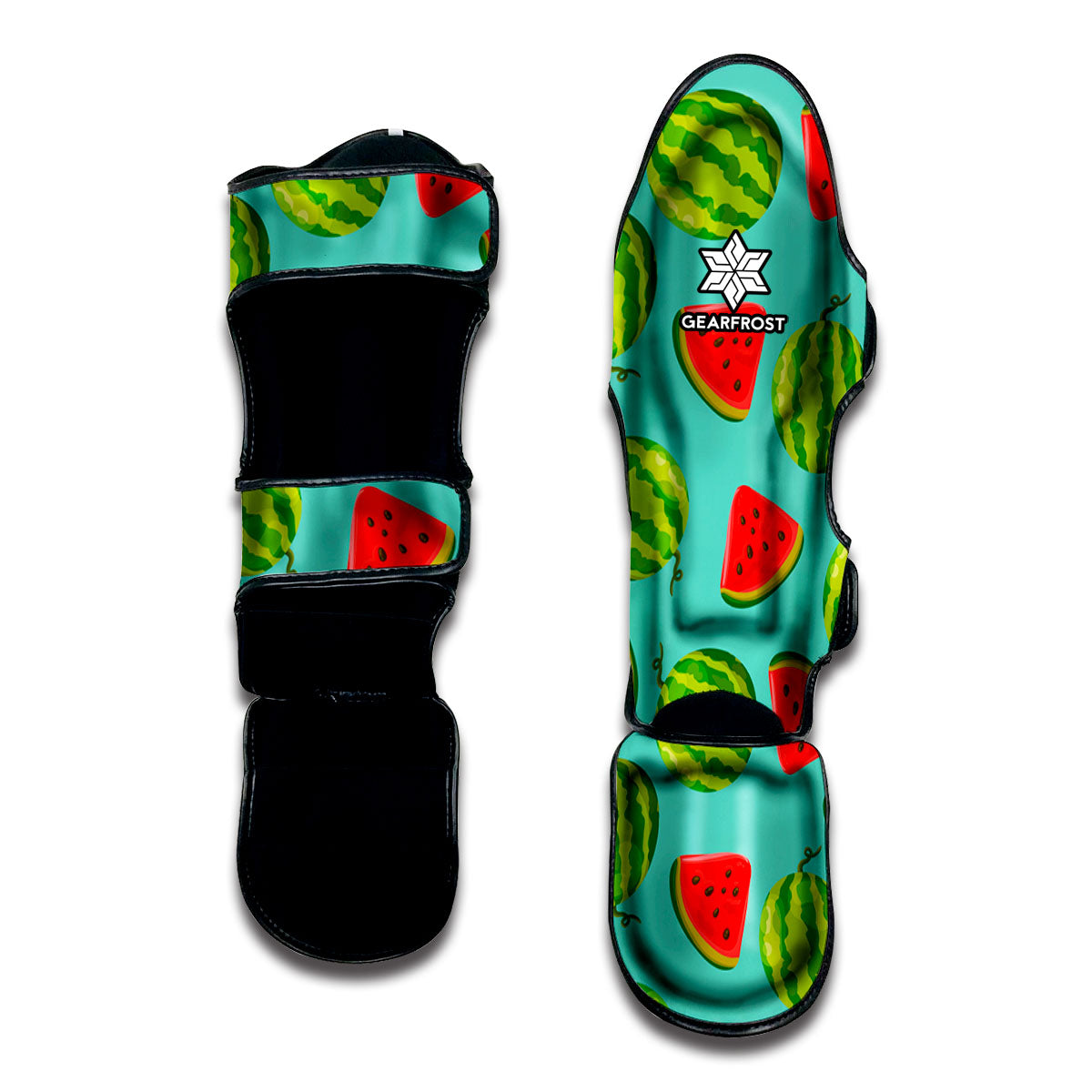 Blue Summer Watermelon Pattern Print Muay Thai Shin Guard