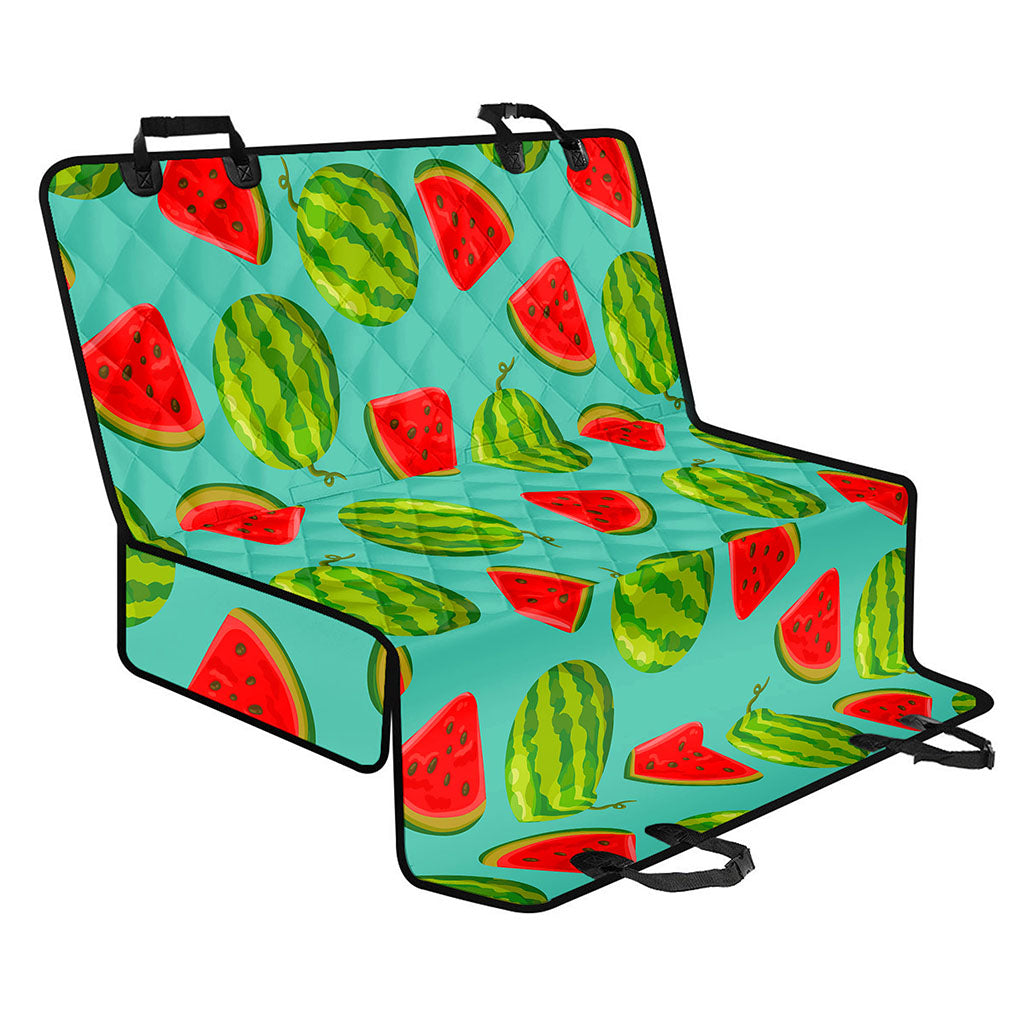 Blue Summer Watermelon Pattern Print Pet Car Back Seat Cover