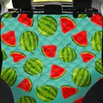 Blue Summer Watermelon Pattern Print Pet Car Back Seat Cover