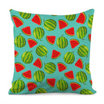 Blue Summer Watermelon Pattern Print Pillow Cover