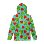Blue Summer Watermelon Pattern Print Pullover Hoodie