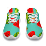 Blue Summer Watermelon Pattern Print Sport Shoes GearFrost