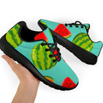 Blue Summer Watermelon Pattern Print Sport Shoes GearFrost