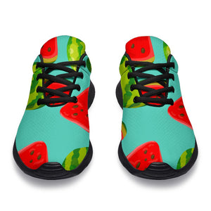 Blue Summer Watermelon Pattern Print Sport Shoes GearFrost