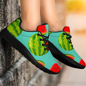 Blue Summer Watermelon Pattern Print Sport Shoes GearFrost