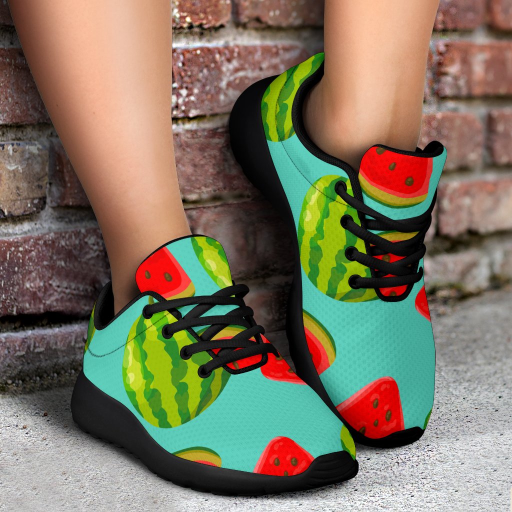 Blue Summer Watermelon Pattern Print Sport Shoes GearFrost