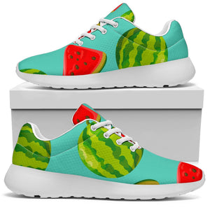 Blue Summer Watermelon Pattern Print Sport Shoes GearFrost